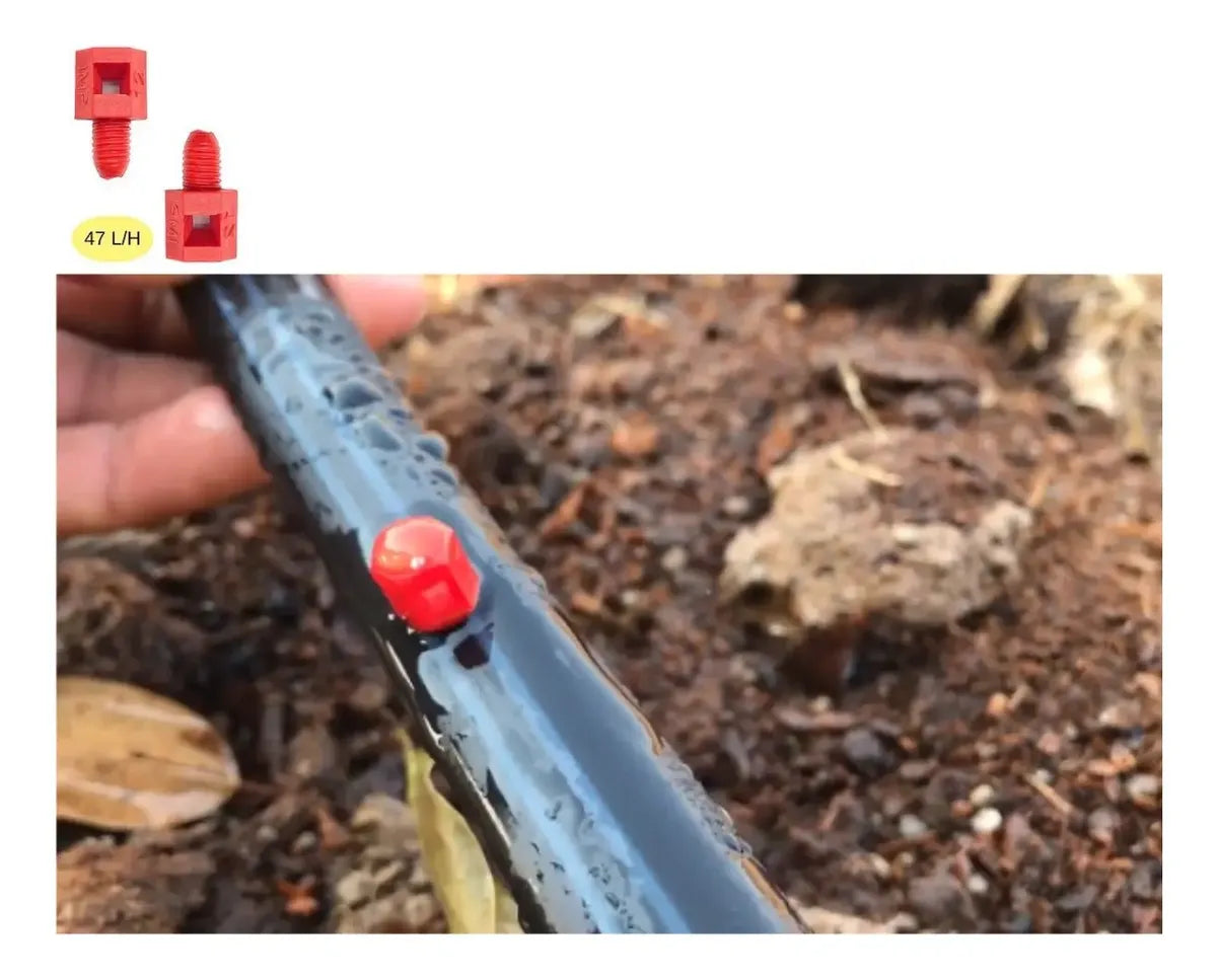 Micro Spray Jet Vermelho PTI — Nebulização para Estufas, Viveiros e Propagação