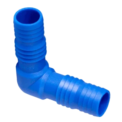 Joelho Duplo 1/2" PE Agrojet — Cotovelo 90° Mangueira Irrigação