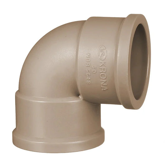 Joelho Soldável 90° 25mm PVC Marrom — Predial
