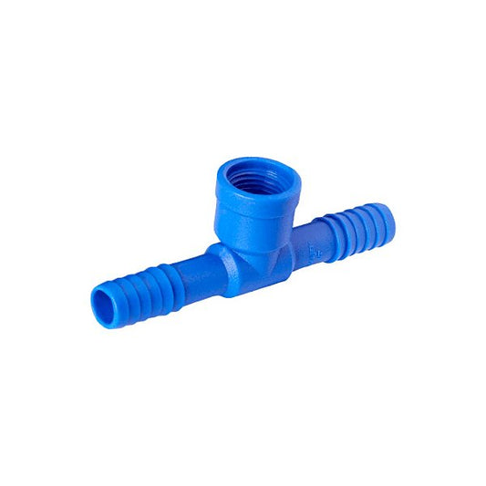 Tê Rosca Fêmea 1/2" PE Preto Agrojet — Irrigação