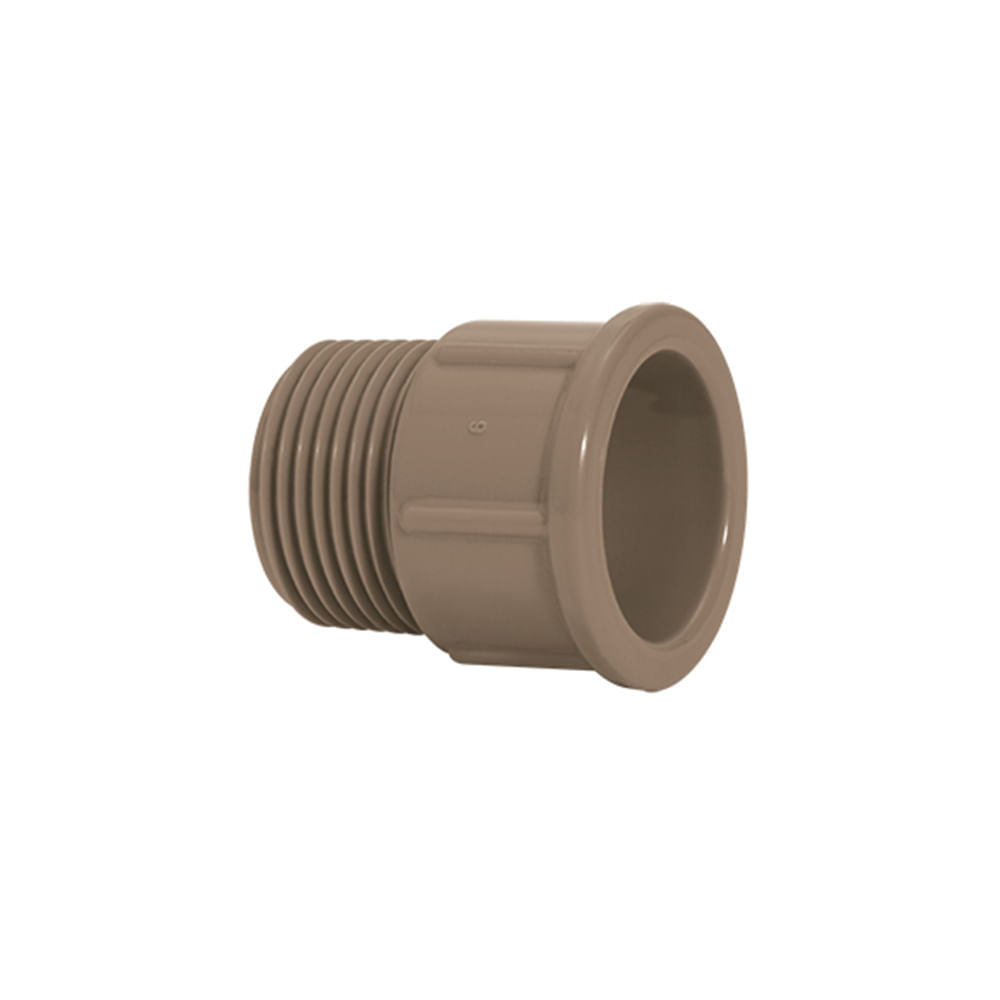 Adaptador Soldável Bolsa/Rosca 32mm × 1" PVC Marrom — Predial