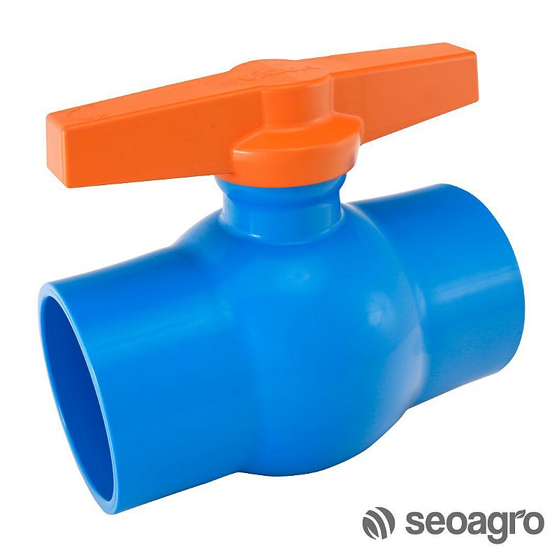 Registro de Esfera Soldável 75mm PVC Irrigação Azul Viqua