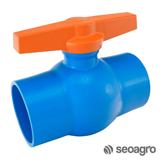 Registro de Esfera Soldável 75mm PVC Irrigação Azul Viqua