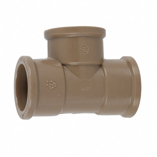 Tê Soldável 25mm PVC Marrom — Predial