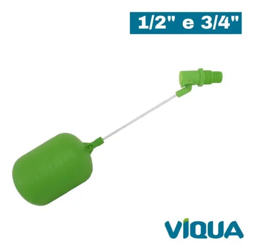 Torneira Boia 1/2" e 3/4" Vazão Parcial Verde Viqua — Controle de Nível para Caixa D'Água