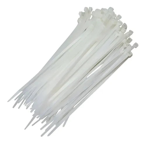 Abraçadeira Nylon Branca 140×2,5mm — Pct 100 un.