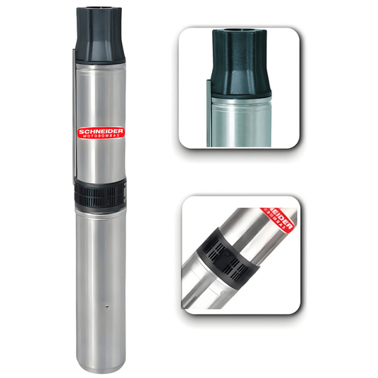 Bomba Submersa Schneider SUB25-10 1CV Mono 230V — Poço 2.5" Ultra-Compacta | 10 Estágios