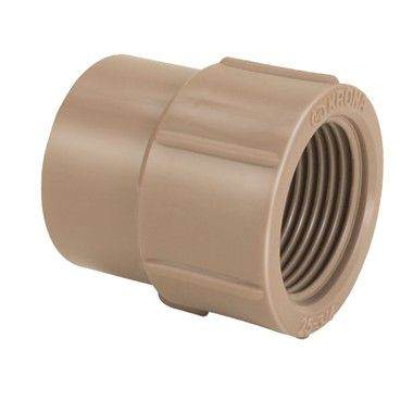 Luva Soldável c/ Rosca 20mm × 1/2" PVC Marrom — Predial