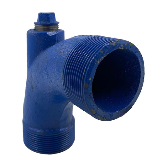 Curva de Registro FF 2"→1" Fal — Redução 90° para Cabeçote de Poço com Bomba 3"