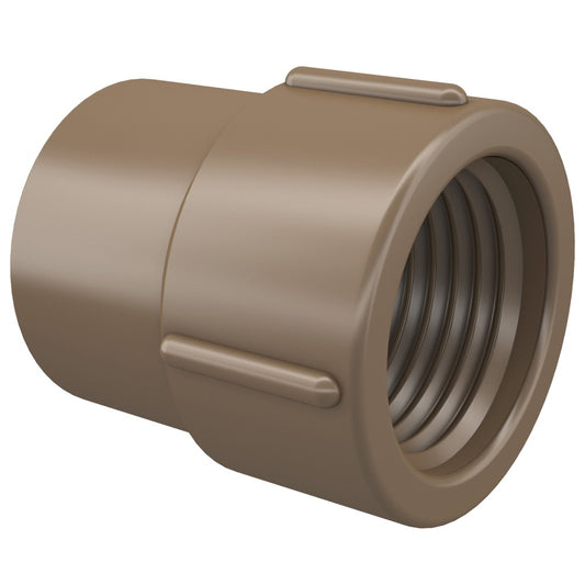 Luva Soldável c/ Rosca 20mm × 1/2" PVC Marrom — Predial