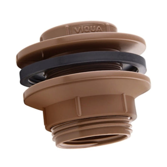 Adaptador Caixa D'Água 32mm × 1" PVC Marrom Viqua — Passagem para Reservatório