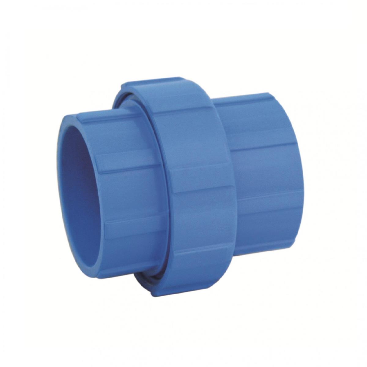 União Soldável 50mm PVC Azul — Viqua